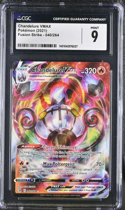 Chandelure VMAX 040/264 Swsh08: Fusion Strike Holo CGC 9 Mystery Box