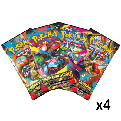 4 Mega Evolution Booster Packs (English)